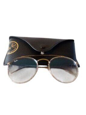 NEW RAY-BAN RB3647N Double Bridge Sunglasses Rose Gold / Blue Gradient 51mm